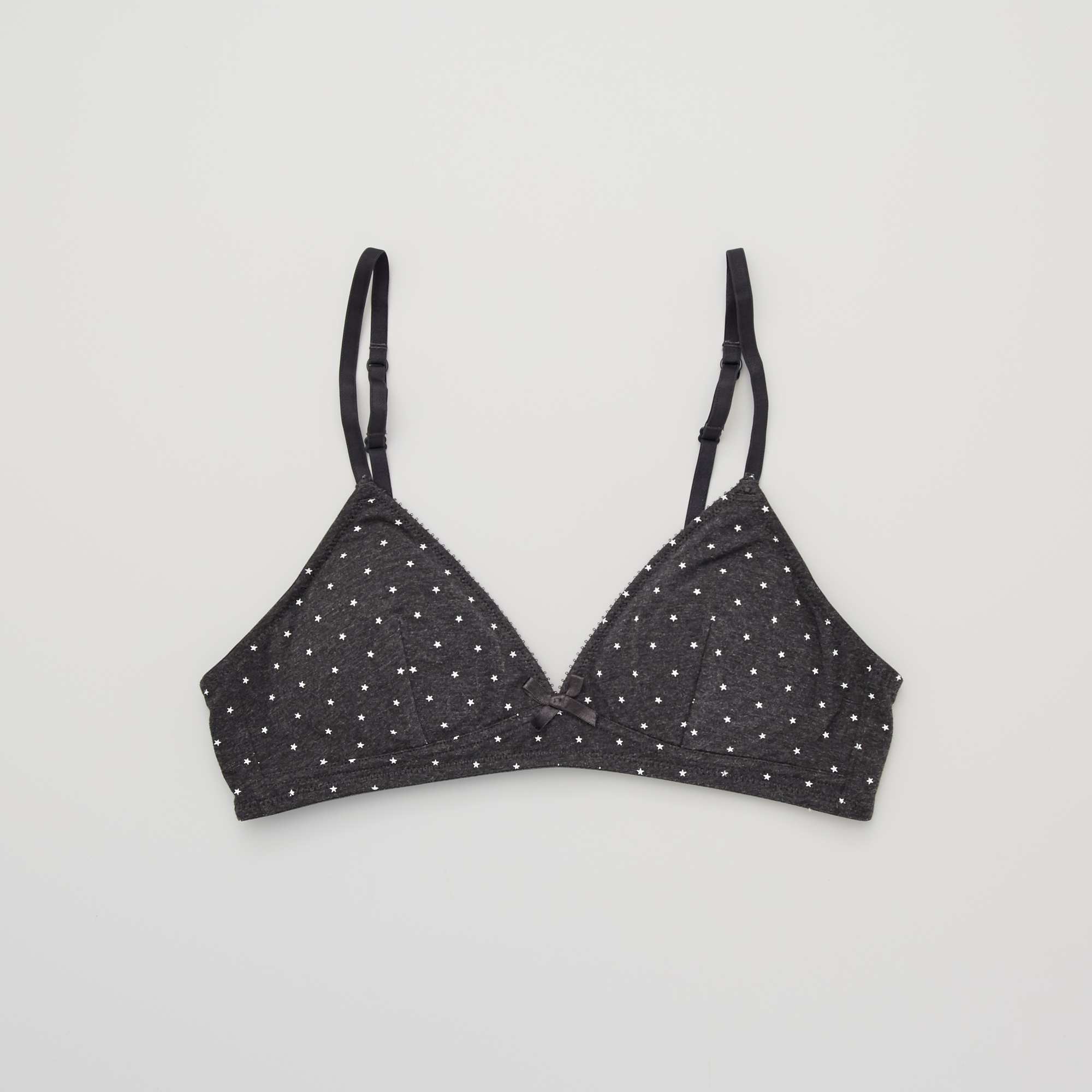 triangle en coton fille adolescente écru pois Kiabi 7,00€