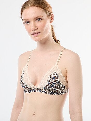 Soutien-gorge triangle imprimé sans armatures