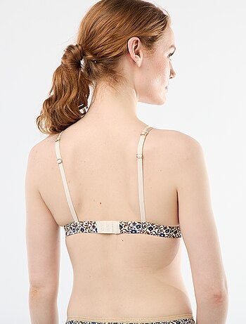Soutien-gorge triangle imprimé sans armatures