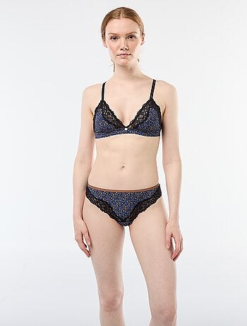 Soutien-gorge triangle imprimé sans armatures