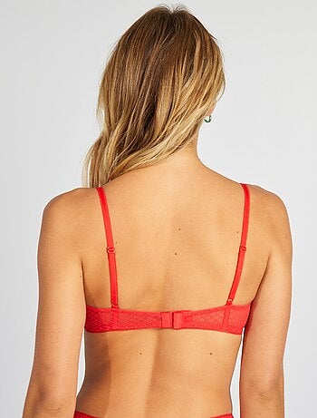 Soutien-gorge triangle tulle ajouré
