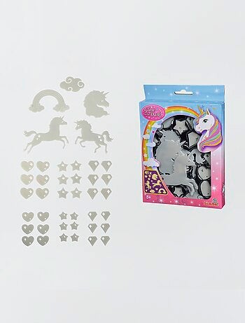 Stickers muraux fluorescents 'Licorne'