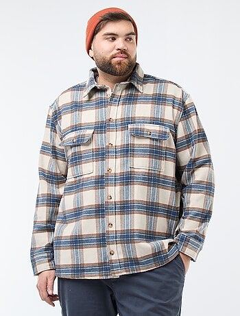 Sur chemise à carreaux en flanelle coton
