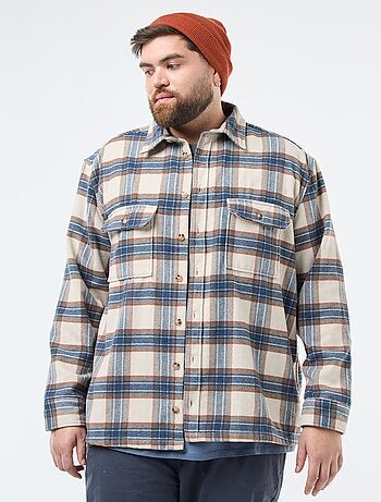 Sur chemise à carreaux en flanelle coton