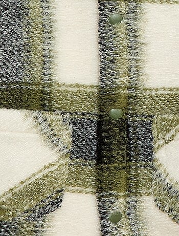 Surchemise à carreaux effet lainage