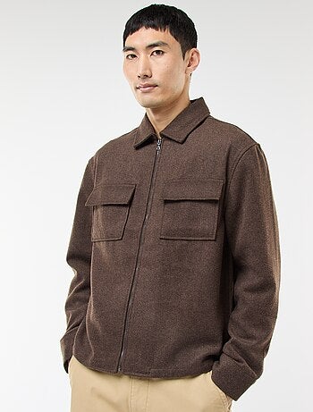 Surchemise en flanelle unie