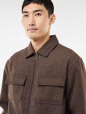 Surchemise en flanelle unie