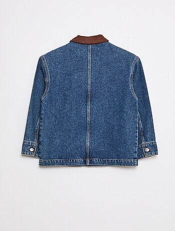 Surchemise en jean avec col en velours