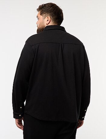 Surchemise en matière piquée avec ouverture pressionnée