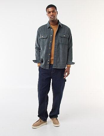 Surchemise en velours coton uni