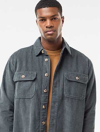 Surchemise en velours coton uni