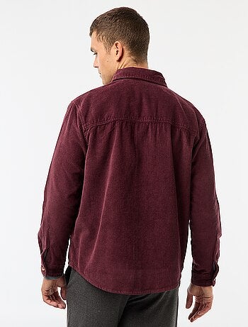 Surchemise en velours coton uni