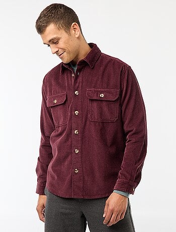 Surchemise en velours coton uni