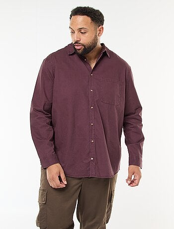 Surchemise uni avec poche poitrine