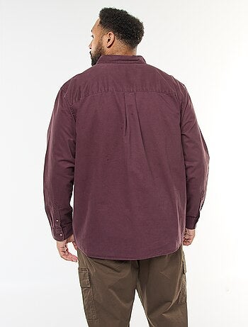Surchemise uni avec poche poitrine