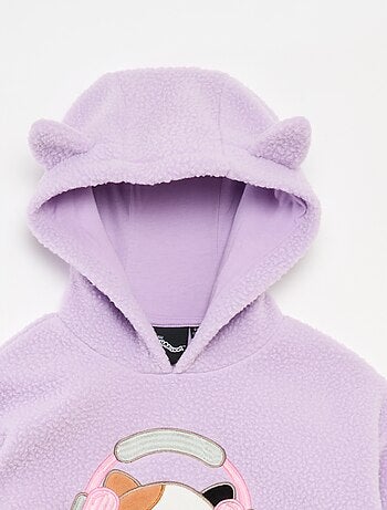 Sweat à capuche animée 'Squishmallows' effet moutonné uni