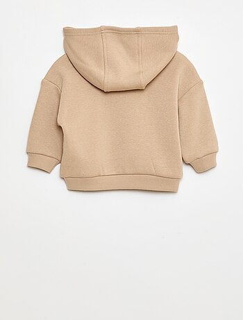 Sweat à capuche avec boutons et doublure chaude
