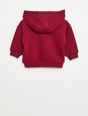 Sweat à capuche avec boutons et doublure chaude