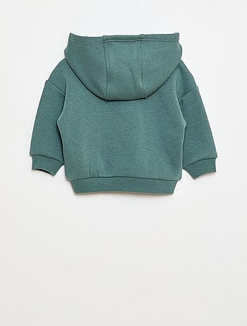 Sweat à capuche avec boutons et doublure chaude