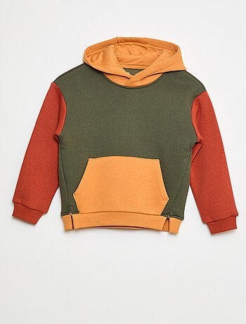 Sweat à capuche color bloc