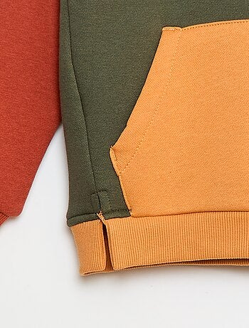 Sweat à capuche color bloc