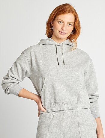 Sweat à capuche crop