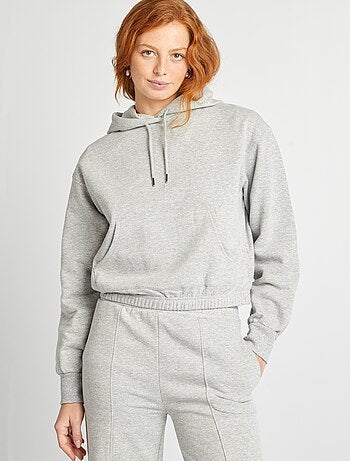 Sweat à capuche crop