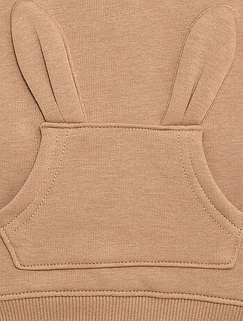 Sweat à capuche en molleton animé lapin