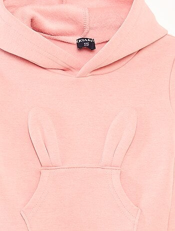 Sweat à capuche en molleton animé lapin