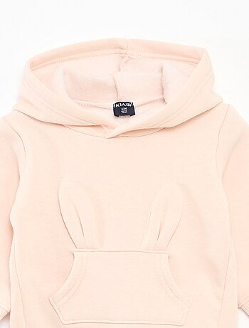Sweat à capuche en molleton animé lapin