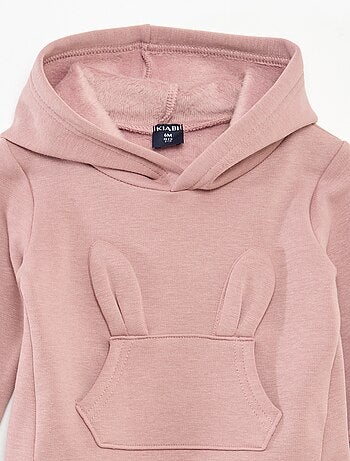Sweat à capuche en molleton animé lapin