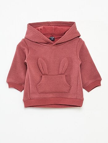 Sweat à capuche en molleton animé lapin