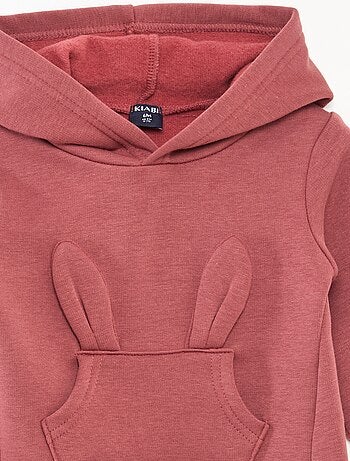 Sweat à capuche en molleton animé lapin