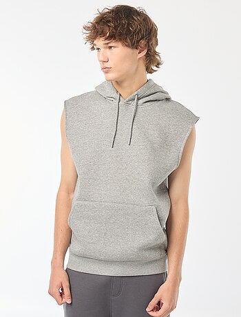 Sweat à capuche en molleton chaud sans manches