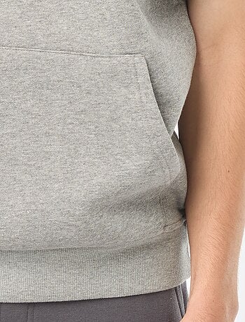 Sweat à capuche en molleton chaud sans manches