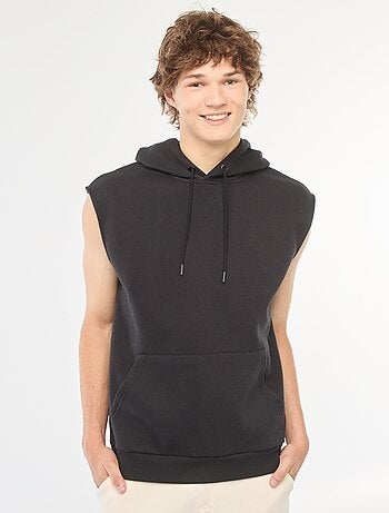 Sweat à capuche en molleton chaud sans manches