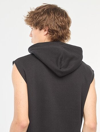 Sweat à capuche en molleton chaud sans manches