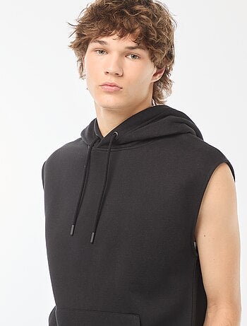 Sweat à capuche en molleton chaud sans manches