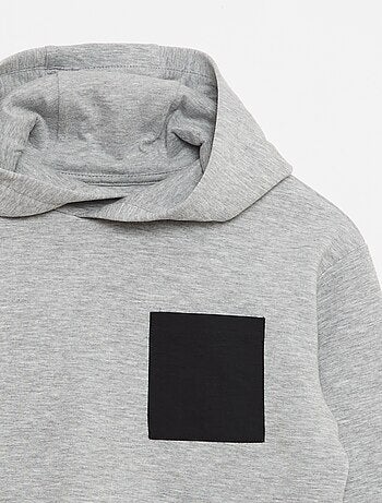 Sweat à capuche en molleton léger avec poche poitrine