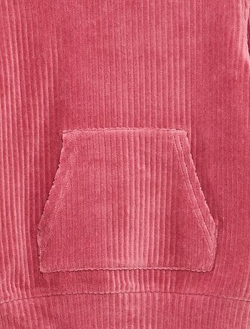 Sweat à capuche en velours côtelé