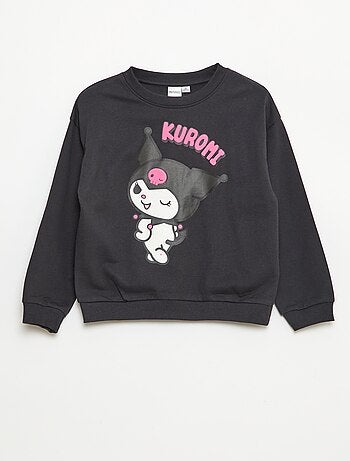 Sweat à capuche 'Hello Kitty & Kuromi' col rond