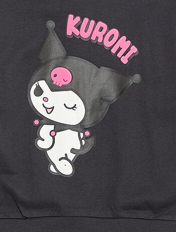 Sweat à capuche 'Hello Kitty & Kuromi' col rond