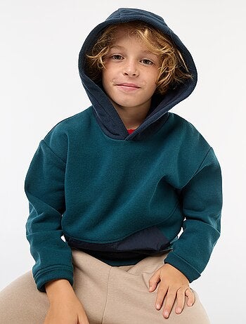 Sweat à capuche loose en polaire