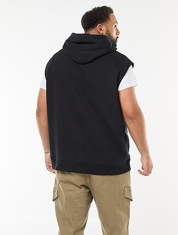 Sweat à capuche sans manches avec poche kangourou