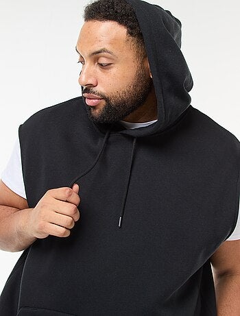 Sweat à capuche sans manches avec poche kangourou