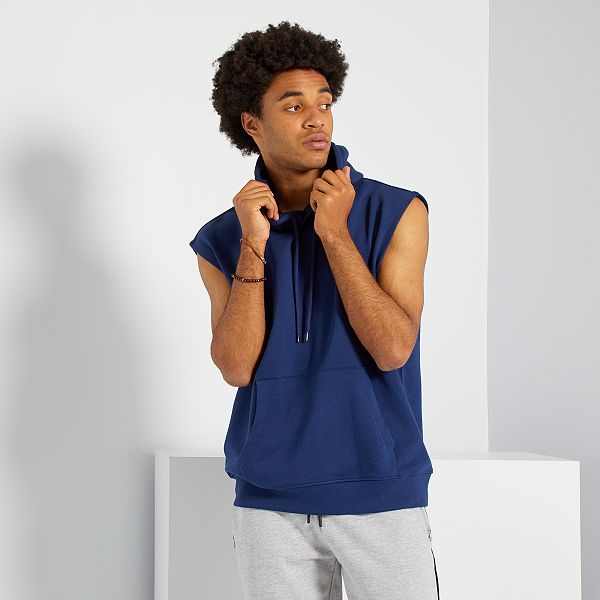 pull capuche sans manche homme