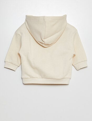 Sweat à capuche uni en molleton