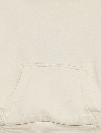 Sweat à capuche uni en molleton