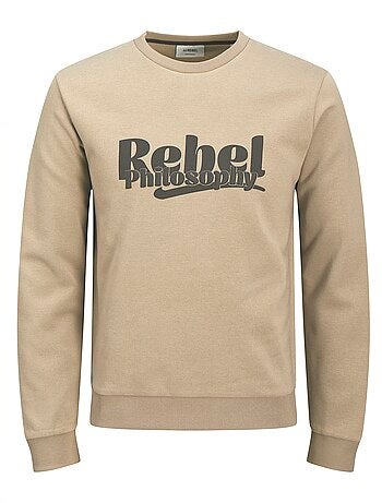 Sweat à col rond en coton 'JJ Rebel'