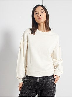 Sweat à manches bouffantes - Kiabi